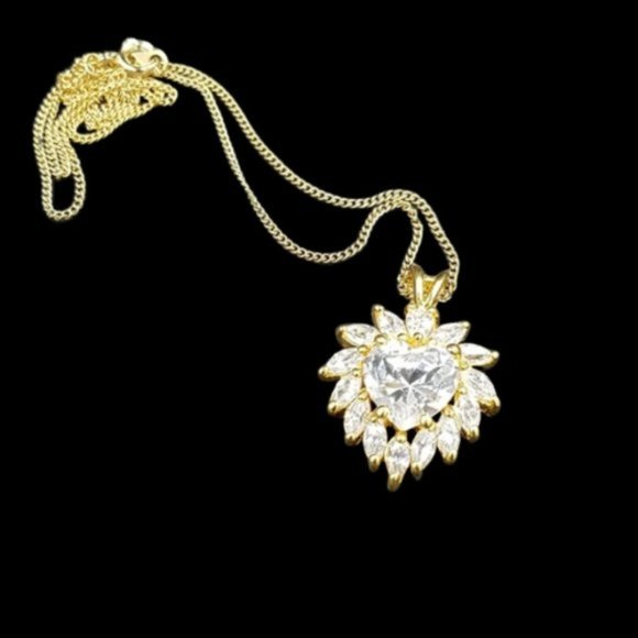 Elizabeth Taylor for Avon "Radiance" Rhinestone Heart Necklace - Picture 1 of 4